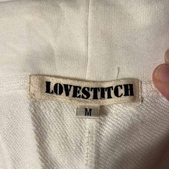 Love stitch off white pants, embroidery on keg. Sz med - Picture 2 of 9